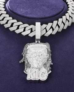 จี้ห้อยคอฮิปฮอปดีไซน์ 3 มิติแบบกำหนดเอง ประดับเพชรโมอิสซาไนต์สีดำ เกรด VVS ชุบโรเดียม ทันสมัย - Product Image 3