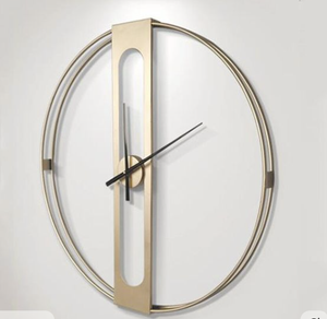 <b>Large</b> Vintage Metal Frame Wall <b>Clock</b> With Roman Numerals And Antique Gold Finish For Home Decor - Product Image 6