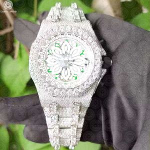 Montre unisexe de luxe Charm_Jewells en acier inoxydable, boîtier 40 mm, cadran ajouré, mouvement à quartz, date automatique, étanche - Product Image 1