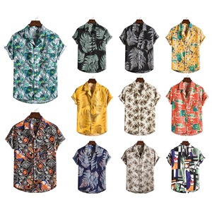 เสื้อเชิ้ตชายหาดสไตล์ฮาวายพิมพ์ลายดอกไม้สั่งทำขายส่ง ผ้าเรยอน 100% เสื้อฮาวายอโลฮ่าคุณภาพสูงสำหรับผู้ชาย - Product Image 6