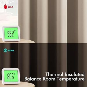 Tende Oscuranti Termoisolanti Taupe da 63 Pollici per Camera da Letto e Soggiorno, con Occhielli, 2 Pannelli, Tende Oscuranti per Ambienti - Product Image 5