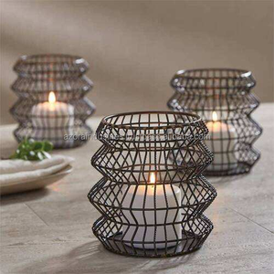 Bougeoir en fer en métal fait main de Style nordique artisanat naturel pour la décoration de la maison usine directe - Product Image 6