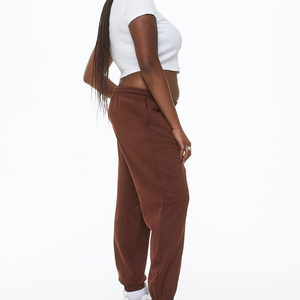 Pantalon de jogging fuselé en coton kaki de haute qualité avec cordon de serrage pour le sport et la course - Product Image 3