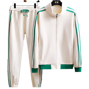 Men's Drawstring Hooded Casual Winter Tracksuit 100% Cotton Breathable Eco-Friendly Quick Dry Lightweight Solid Custom - Product Image 1