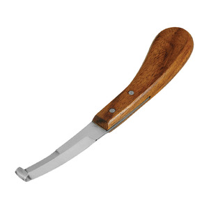 Cuchillos para pezuñas con mango de madera pulida para el cuidado de caballos, producto de alta calidad, cuchillo para pezuñas hecho de acero inoxidable. - Product Image 1