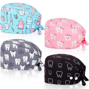 Eco-Friendly Breathable Cotton Surgical Caps Scrub Hats Unisex Quick Dry Custom Logo for Hospitals Pet Hospitals Dentist Nurses - Product Image 1
