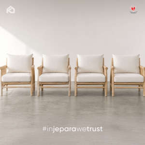 Fauteuil lounge en bois massif naturel, fauteuil rustique pour salon, villa, mobilier de resort, fabriqué à la main à Jepara, Indonésie - Product Image 5