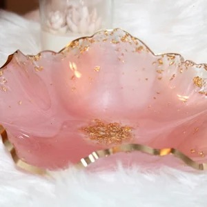 Bol rond en résine de luxe fait main avec motif décoratif, design personnalisable et adapté aux aliments, idéal pour la maison, les mariages et la décoration de cadeaux - Prix à partir de - Product Image 6
