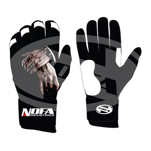 Guantes de Bateo de Cuero Acolchado Antideslizantes y Ambidiestros de Nofa Industries para Adultos, Profesionales, Unisex, con Cierre de Hebilla Personalizado - Product Image 2