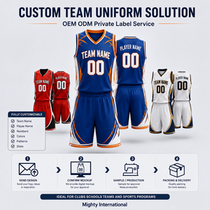 Ensemble de maillots de basket-ball réversibles personnalisables, maille respirante, uniforme d'équipe sublimé pour hommes, nom et numéro personnalisés disponibles, XXXL - Product Image 4