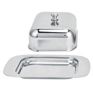 Caja de Mantequilla de Acero Inoxidable, Plato de Pastelería de Lujo Creativo con Tapa y Buena Calidad a Precios Asequibles - Product Image 6