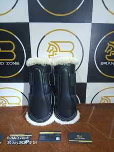 Botas Ecuestres BRAND ZONE de Cuero Patentado para Caballos, Botas Protectoras para Tendones con Neopreno de 8MM y Piel Sintética, Duraderas y Cómodas - Product Image 1
