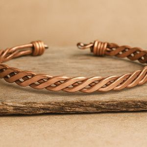 Brazalete de Aleación de Cobre, Chapado en Cobre Antiguo, Joyería Clásica Unisex de Moda - Product Image 6