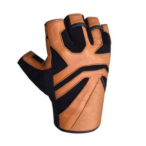 Gants de fitness demi-doigts en cuir pour entraînement musculaire, sport, design personnalisé unisexe pour la musculation - Product Image 4