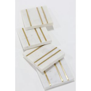 Eco-Friendly Decorative Home <b>Marble</b> <b>Coasters</b> Durable Washable Natural Stone Mats & Pads - Product Image 2