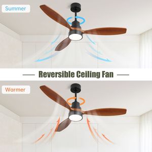 Ventilatore da Soffitto Integrato a LED da 52 Pollici con Luce e Telecomando per Uso in Patio e Soggiorno - Product Image 3