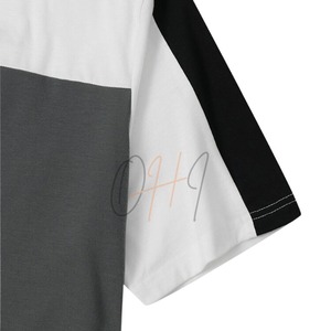 T-shirt à manches courtes pour homme, col rond, respirant, 100% coton, avec motif tie-dye blanc, anthracite et noir - Product Image 4