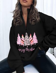Fashion Women Quarter <b>Zipper</b> <b>Sweatshirt</b> Soft Cotton Fleece Half Zip Pullover Drop Shoulder Oversized Custom Apparel Winter Wear - Product Image 1