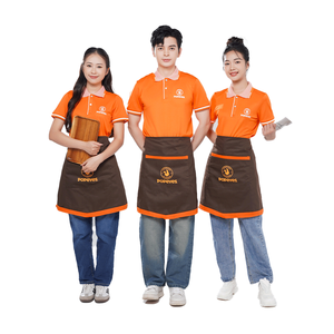 Uniforme Profesional de Poliéster Tejido para Cafetería, Restaurante y Panadería, Personalizable, Unisex, Camisa Polo y Delantal, Ropa de Trabajo para Personal de Hostelería - Product Image 4