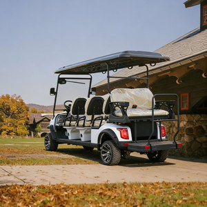 Voiturette de golf 4 places au design nouveau avec pneus tout-terrain confortables pour le terrain de golf et la villa - Product Image 4