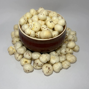 GMP International Raw Makhana Fox Nuts 5 Suta 16mm Extra-<b>Large</b> Size Semi-Soft Organic Premium Puffing Grade Product of India - Product Image 1