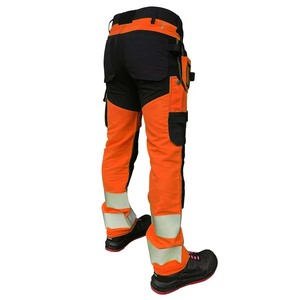 Heavy Duty Multi-Pocket Workwear Pants High Visibility Reflective Safety <b>Trousers</b> Men Construction <b>Cargo</b> Pants Utility Uniforms - Product Image 2