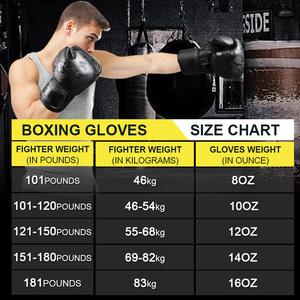 Guantes de Boxeo de Cuero con Logotipo Personalizado, 12oz/14oz/10oz/16oz, para Entrenamiento con Saco de Boxeo, con Cordones, Absorben la Humedad, Unisex - Product Image 6