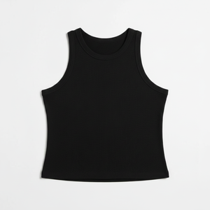 Camiseta sin Mangas para Mujer, Algodón y Poliéster, 220 GSM, Corte Regular, Corta, Transpirable, Secado Rápido, para Gimnasio, Entrenamiento, Uso Casual, OEM Personalizado - Product Image 3