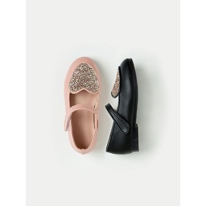 Zapatos de Vestir Estilo Coreano OZKIZ con Diseño de Corazón para Niños de 2 a 7 Años, Transpirables, de Cuero, con Detalles Brillantes, para Primavera/Otoño, Venta al Por Mayor - Product Image 1