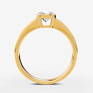 Natural Classic Oval Solitaire <b>Ring</b> in 18K Rose Gold Half Bezel Anniversary Gift Fine Jewelry <b>Engagement</b> Wholesale Fashionable - Product Image 6