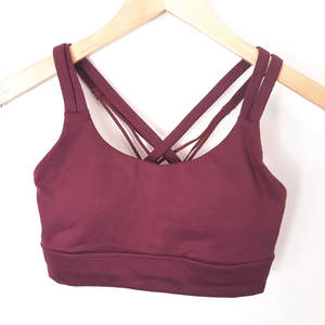 Nouveaux designs excitants de soutiens-gorge de sport pour femme, à séchage rapide, push-up, pour la course, le yoga, avec fermeture éclair avant réglable et bretelles croisées. - Product Image 2