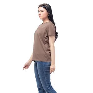 Camisetas de algodón de manga corta con cuello redondo, ropa informal, camiseta básica de cuello redondo, camisetas lisas teñidas de verano con cuello redondo. - Product Image 2