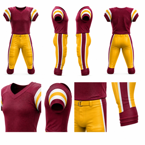 Nouveautés : Ensemble d'uniformes de football américain personnalisés, tissu respirant et durable, maillot et pantalon pour entraînement et matchs d'équipe, vente en gros - Product Image 6