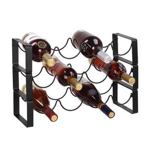 Portabottiglie in Metallo a 3 Ripiani Impilabile, Capacità 12 Bottiglie - Product Image 2