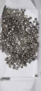 Diamantes sueltos naturales de 6 mm, talla rosa, redondos, tipo sal y pimienta, calibrados en mm, incluidos los de tamaño N. 100%, con pureza I2 a I3, diamantes Gemone. - Product Image 4