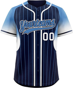 Maillot de baseball de haute qualité 100% polyester, nom du joueur sur le devant, nom de l'équipe sur le dessus, séchage rapide - Product Image 4