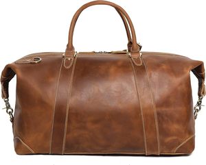 Sac de voyage unisexe moderne et écologique de grande taille avec fermeture éclair, en cuir véritable, imperméable, design personnalisé, qualité supérieure - Product Image 3