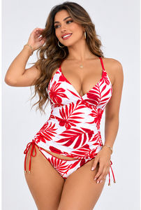 Maillot de bain tankini grande taille pour femme, short taille haute, haut de maillot froncé, extensible et confortable, séchage rapide, idéal pour la plage, la piscine et les centres de villégiature - Product Image 6