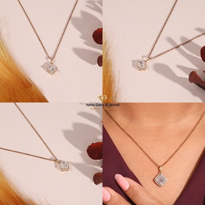 Colgante de Diamante Cultivado en Laboratorio CVD con Corte Asscher de 2.00 Quilates, Claridad VVS2, Color E, Oro Sólido de 14K, Certificado IGI, Regalo para Boda o Fiesta - Product Image 5