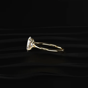 Bague de fiançailles classique ovale solitaire, diamant CVD cultivé en laboratoire de 1,0 ct, plaqué or 10/14/18 carats, certifié IGI, bague de mariée de luxe - Product Image 4