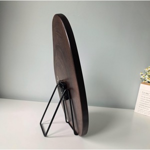 Irregular Wood Slice Analog Quartz Wall Clock Minimalist Design Silent Living & <b>Bed</b> Room Decor - Product Image 2