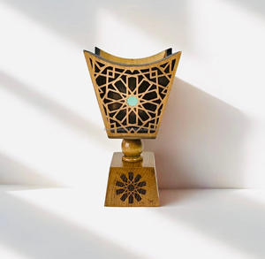 Meilleur prix pour brûleur d'encens arabe en bois, Bakhoor, incrusté de nacre, brûleur d'encens de luxe, fabrication artisanale arabe - Product Image 4
