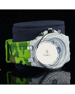 Jumbo <b>Top</b> Selling Fully Iced Stainless Steel Moissanite Strap Sapphire Crystal Mechanical Movement Diamond Watch Night Party - Product Image 4