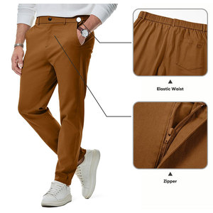 Premium Quality Men's Chino Pants Polyester Cotton <b>Material</b> Lightweight Plus Size Suitable <b>For</b> Walking Travelling Chino Trousers - Product Image 3