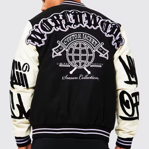 Blouson Bomber Varsity All-Black Stealth en toile mate à col montant, respirant, pour l'hiver, avec poches de sécurité discrètes - Product Image 3