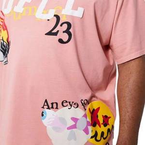 Camiseta de Cuello Redondo para Hombre, Personalizada al por Mayor, de Gran Tamaño, 320 g/m², con Estampado Frontal, 100% Poliéster Transpirable, Color Rosa - Product Image 6