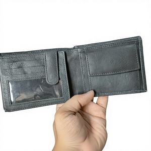 กระเป๋าสตางค์ผู้ชายแบบเปิดปิดเอง พรีเมียมสั่งทำพิเศษ หนังวัวแท้ ปักลาย กันน้ำ ดีไซน์ทันสมัย สำหรับส่งออก - Product Image 2