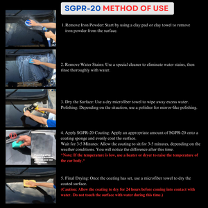 Royal SGPR-20-1 Nano <b>Ceramic</b> Car Coating Mirror Effect Gloss UV Protection Heat Resistant coating Made in Japan - Product Image 4