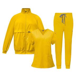 Conjuntos de Uniformes de Enfermera con Chaqueta de Calentamiento con Cierre Completo y Logotipo Personalizado, Pantalones Jogger Elásticos, Chaqueta Médica de Enfermería, Conjunto de 3 Piezas - Product Image 5