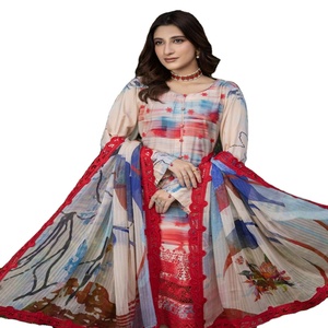 Venta de liquidación en la ropa india y pakistaní original del Dr. Haris Vestido listo para mujer Conjunto Salwar Kameez Kurta - Product Image 1